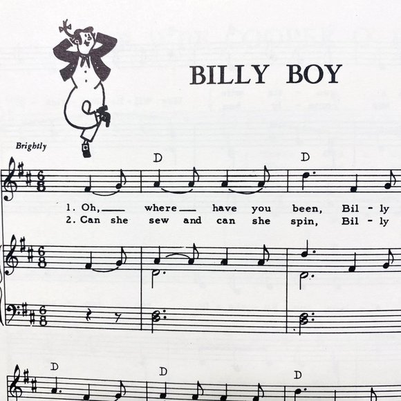 Folk Songs for Young Folk Sheet Music for Piano/Vocal/Guitar - Alan Mills 1957 - Picture 7 of 8